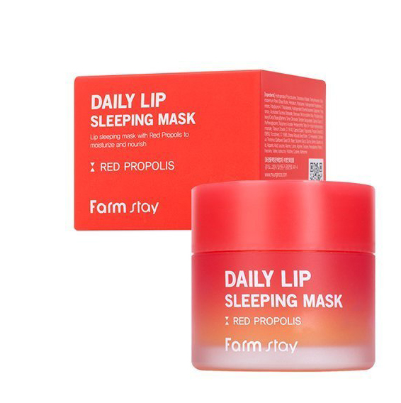Ночная маска для губ c прополисом Farmstay Daily lip sleeping mask red propolis, 20g