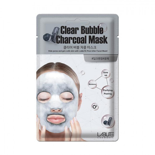 Кислородная маска с древесным углем Clear Bubble Charcoal Mask