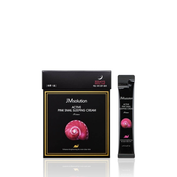 Обновляющий ночной крем с муцином улитки Active Pink Snail Sleeping Cream Prime 4ml*30ea