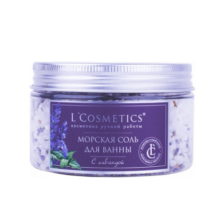 L'Cosmetics Морская соль мертвого моря для ванн с сухоцветами "Лаванда", 300 гр
