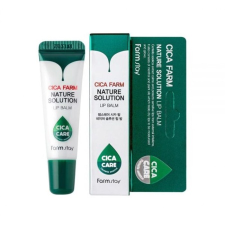 Восстанавливающий бальзам для губ с центеллой азиатской Cica Farm Nature Solution Lip Balm, 10 ml