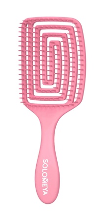 Solomeya Расческа для сухих и влажных волос Аромат Клубники лопатка Wet Detangler Brush Paddle Strawberry