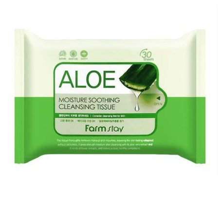 Увлажняющие успокаивающее салфетки с Алоэ вера Aloe Moisture Soothing Cleansing Tissue
