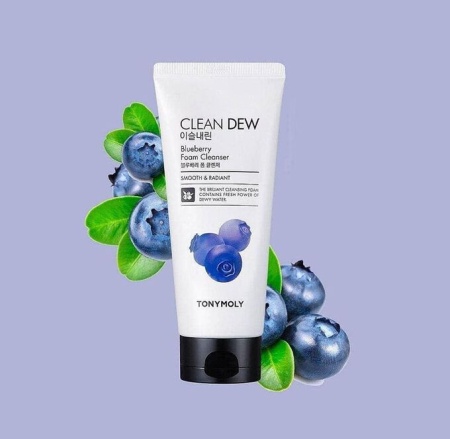 Пенка с экстрактом черники для очищения кожи лица Clean Dew Blueberry Foam Cleanser 180 ml