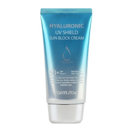 Солнцезащитный крем для лица с гиалуроновой кислотой Hyaluronic UV Shield Sun Block Cream SPF50+ PA+++