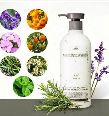 Безсиликоновый увлажняющий шампунь Moisture balancing shampoo 530 ml