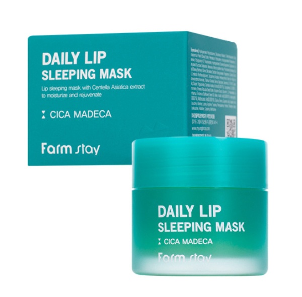 Ночная маска для губ с экстрактом центеллы Farmstay Daily lip sleeping mask cica madeca, 20g