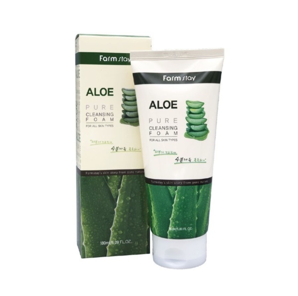 Пенка для лица с Алоэ Farmstay Aloe Pure Cleansing Foam 180ml 